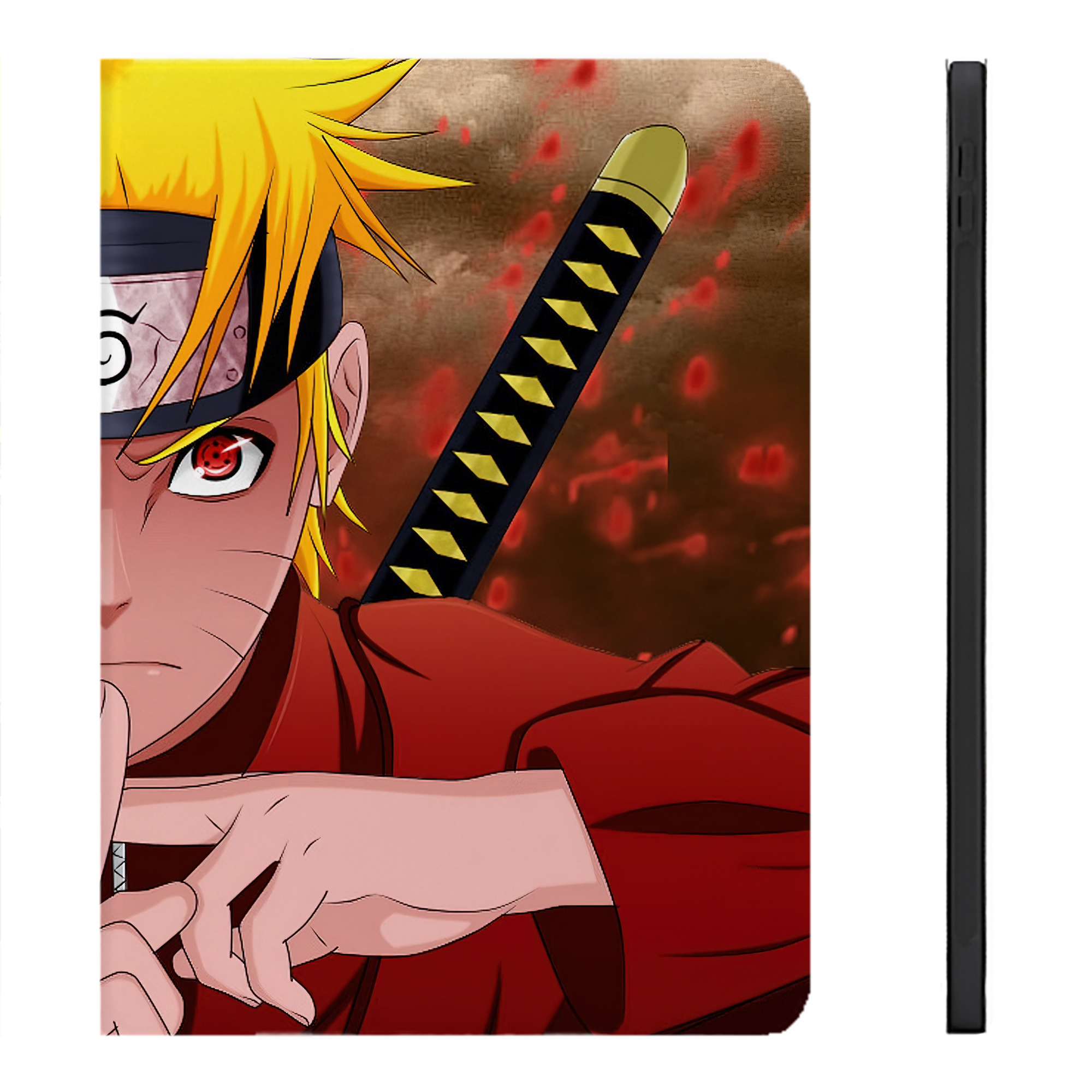 （画像用） NARUTO -ナルト- NARUTO -ナルト- 疾風伝 IPadケース ペンホルダー付き ブックスタイルデザイン